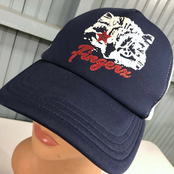 Fingercroxx Kitten Sparkle Snapback Cap Hat - Picture 1 of 4